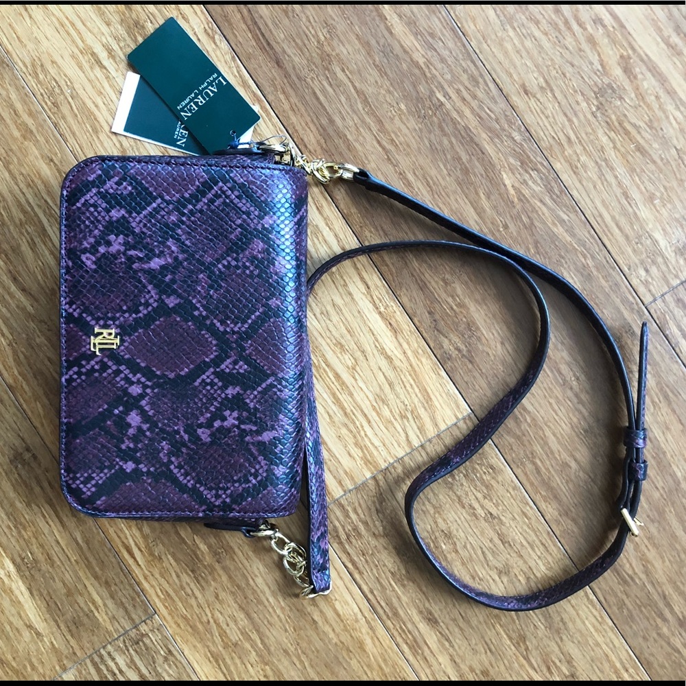 Lauren Ralph Lauren Snakeskin-Pattern Handbag